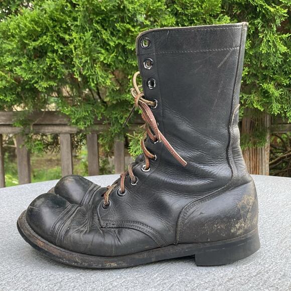 10.5R Vintage 50s Army Combat Lace Up Boots Cap Toe main image 4